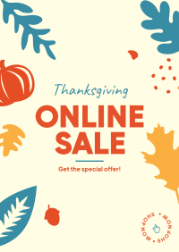 Thanksgiving Online Sale Poster