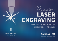 Precision Laser Engraving Postcard
