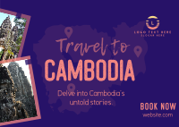 Travel to Cambodia Postcard