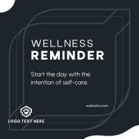 Wellness Self Reminder Instagram Post Design