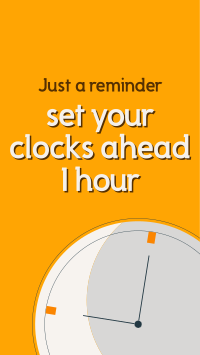 Daylight Saving Reminder Instagram Reel Design