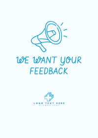 Feedback Megaphone Poster