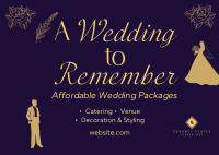 Affordable Wedding Packages Postcard Image Preview