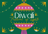 Diwali Festival Celebration Postcard