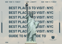 Best Places to Visit in New York City Postcard Image Preview