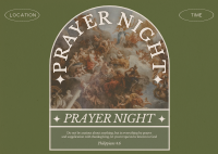 Rustic Prayer Night Postcard