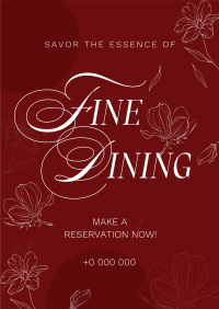Elegant Floral Dining Poster