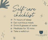 Self care checklist Facebook Post