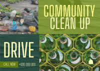 Community Clean Up Drive Postcard