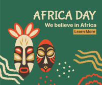 Africa Day Masks Facebook Post