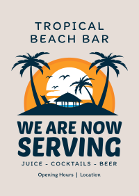 Tropical Beach Bar Poster