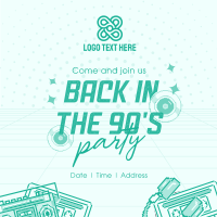 Retro Music Playlist Instagram Post