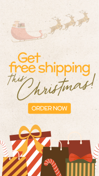 Contemporary Christmas Free Shipping Instagram Story