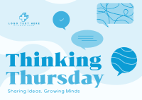 Thinking Thursday Blobs Postcard