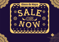 Cinco de Mayo Picado Sale Postcard