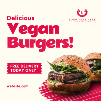 Vegan Burgers Linkedin Post Design