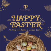 Easter Sunday Greeting Instagram Post Design