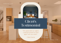 Clean Real Estate Testimonial Postcard