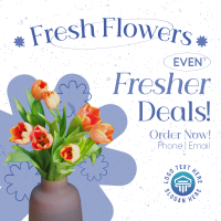 Fresh Flowers Sale Instagram Post