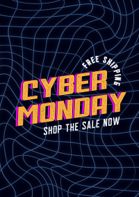 Vaporwave Cyber Monday Flyer