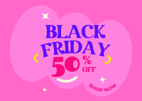 Black Friday Sale Postcard