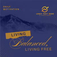 Living Balanced & Free Linkedin Post