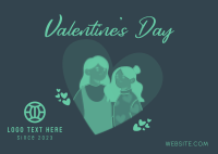 Valentine Couple Postcard Design
