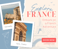 French Adventure Facebook Post Design