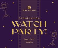 Quirky Watch Party Facebook Post