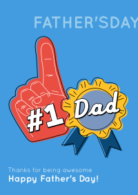 Number 1 Dad Poster