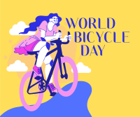 Lets Ride this World Bicycle Day Facebook Post