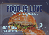 Food Love Quote Postcard