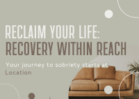 Peaceful Sobriety Support Group Postcard