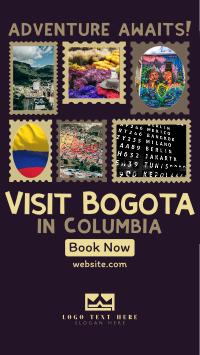 Travel to Colombia Postage Stamps Instagram Reel Image Preview