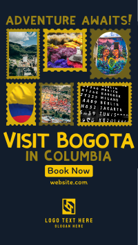 Travel to Colombia Postage Stamps Instagram Reel