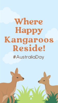 Fun Kangaroo Australia Day Facebook Story