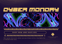 Futuristic Cyber Monday Postcard Design