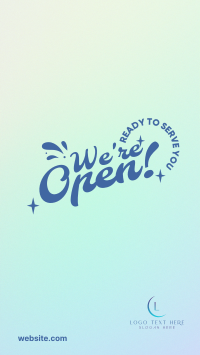 We're Open Funky Instagram Story