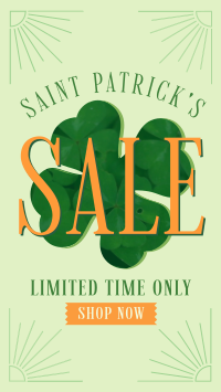 St. Patrick's Sale Clover Instagram Reel Image Preview