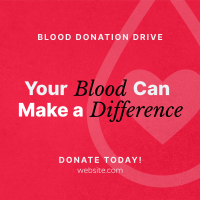 Minimalist Blood Donation Drive Instagram Post