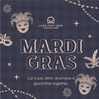 Mardi Gras Masquerade Linkedin Post Design