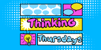 Comic Thinking Day Twitter Post Design