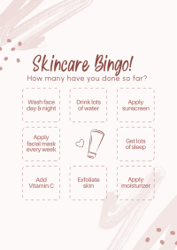 Skincare Tips Bingo Flyer Design