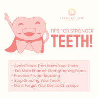 Stronger Teeth Instagram Post Design