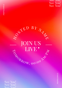 Join Us Live Gradient Flyer