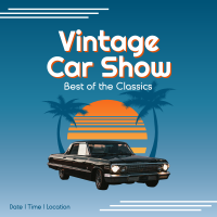 Vintage Car Show Instagram Post Design