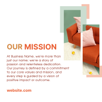 Our Mission Furniture Linkedin Post