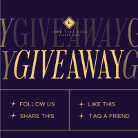 Elegant Minimal Giveaway Instagram Post