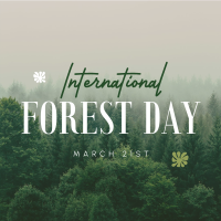 Minimalist Forest Day Linkedin Post