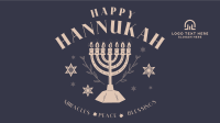 Hanukkah Menorah Greeting Facebook Event Cover